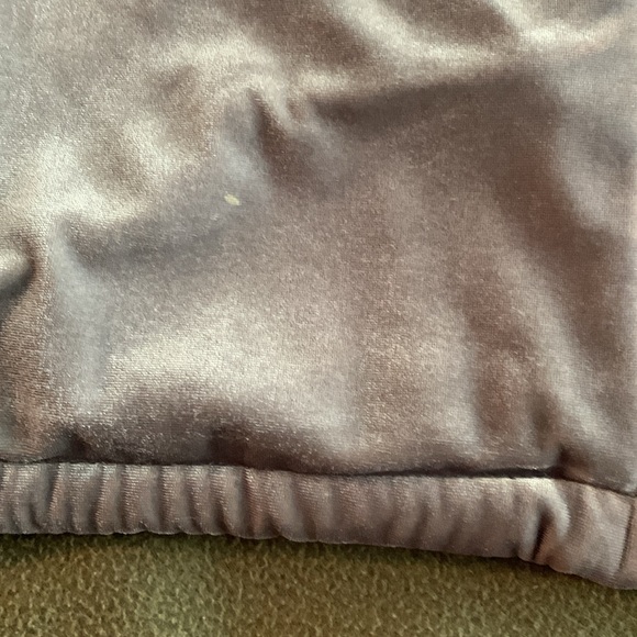 Liz Claiborne gray velvet like coat with satin like interior. Medium Petite - Picture 5 of 8